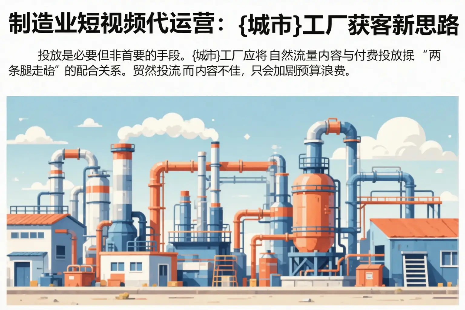 制造业短视频代运营：沧州工厂获客新思路