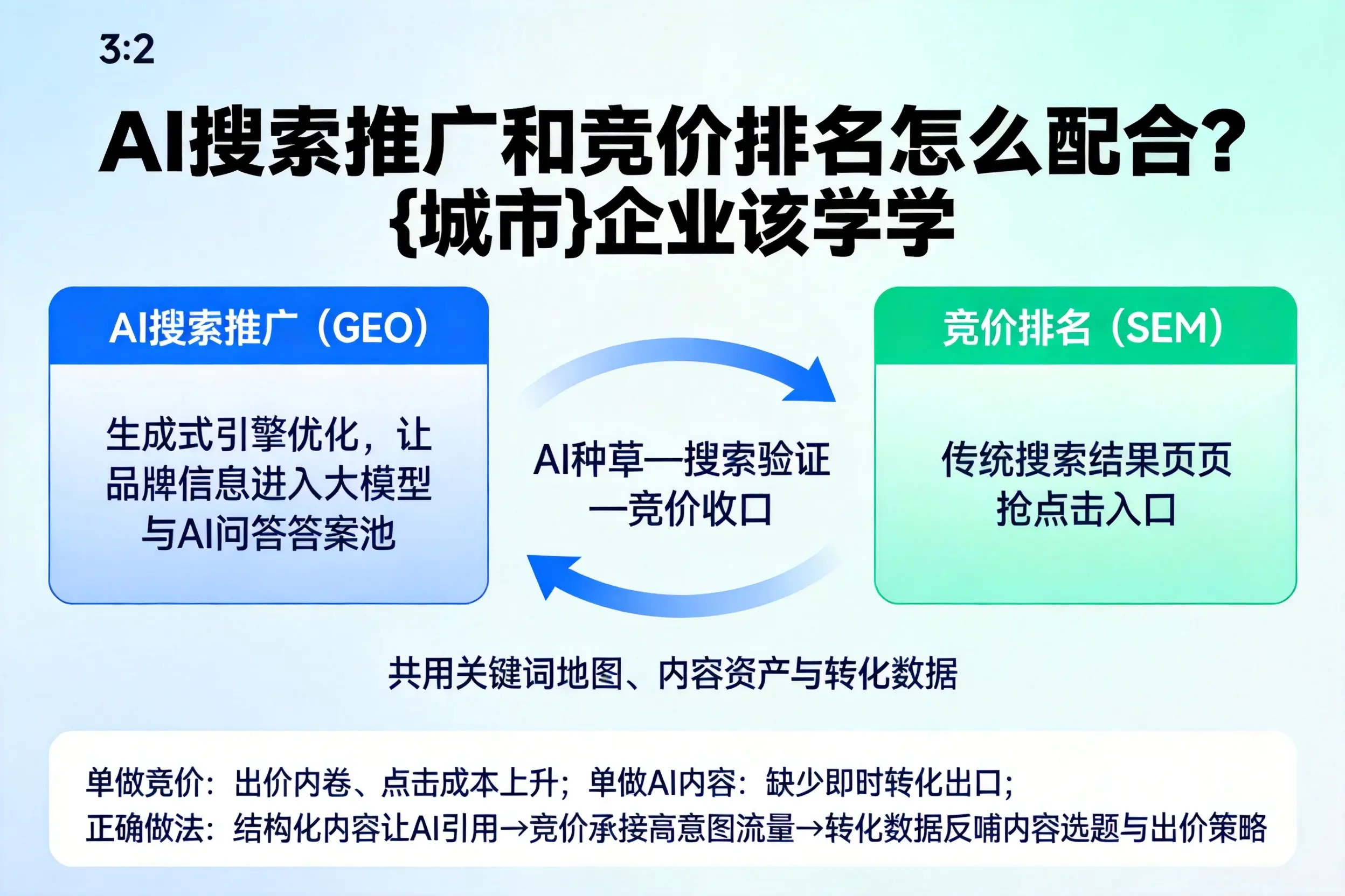 AI搜索推广和竞价排名怎么配合？沧州企业该学学