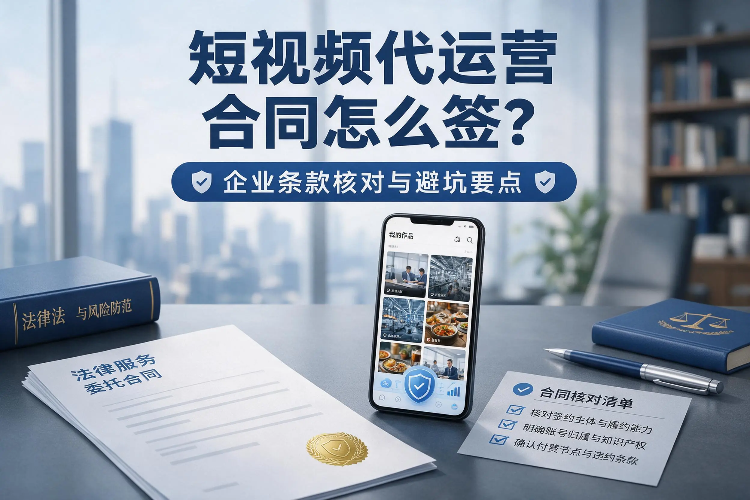 短视频代运营合同怎么签？沧州企业条款核对与避坑要点