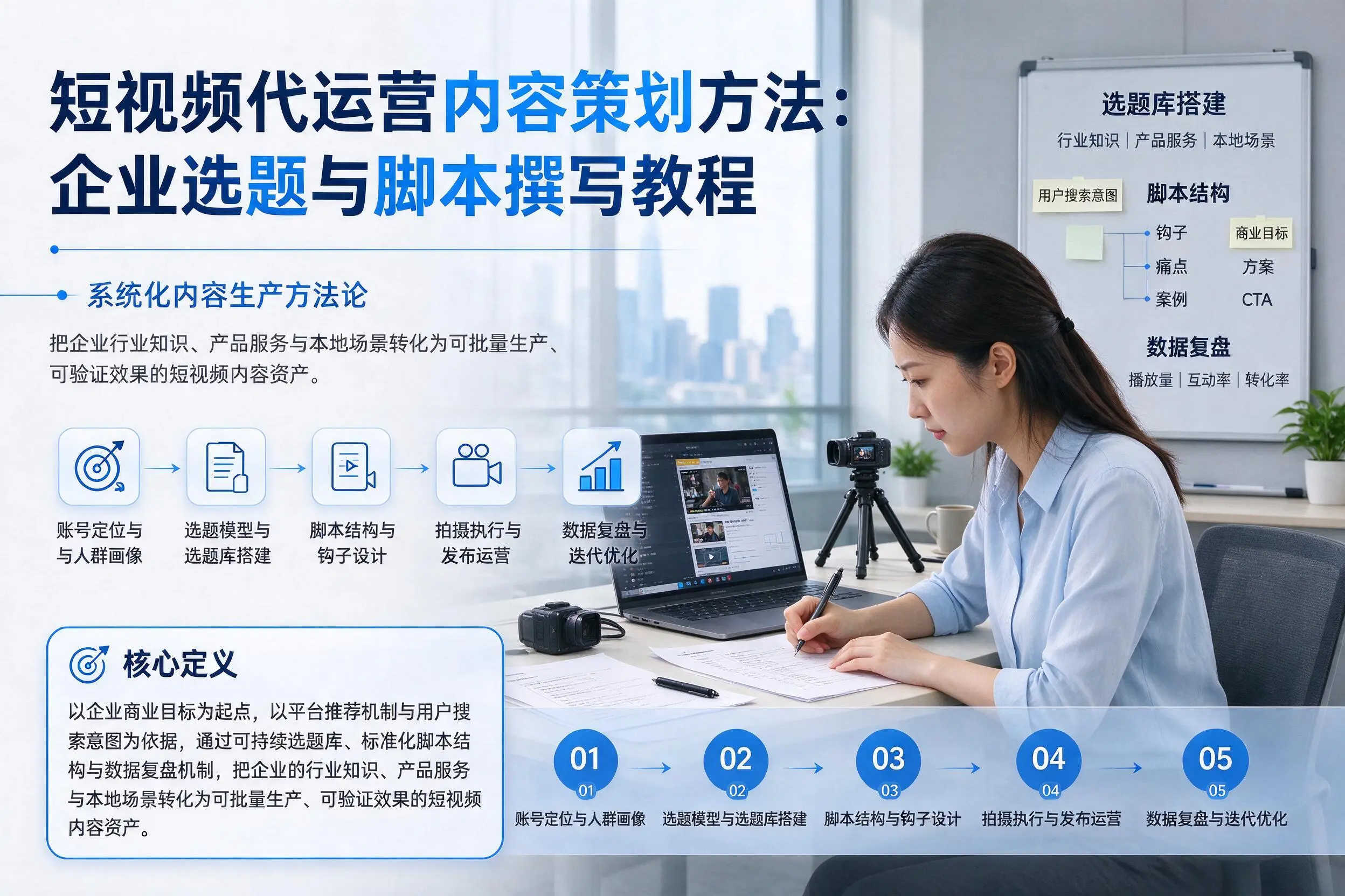 短视频代运营内容策划方法：沧州企业选题与脚本撰写教程