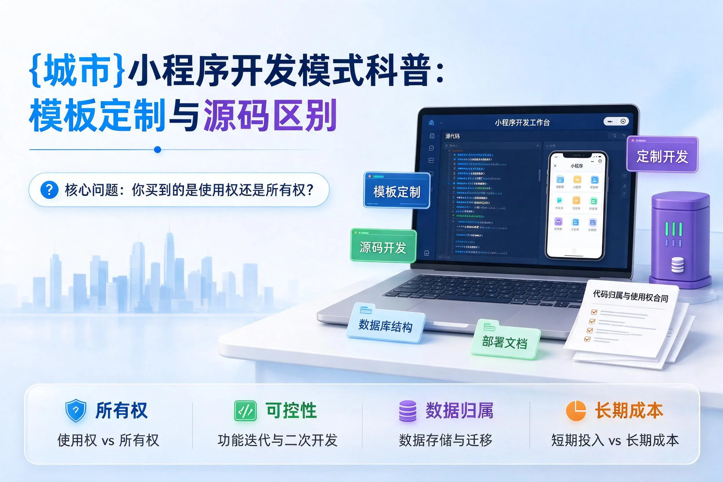 沧州小程序开发模式科普：模板定制与源码区别