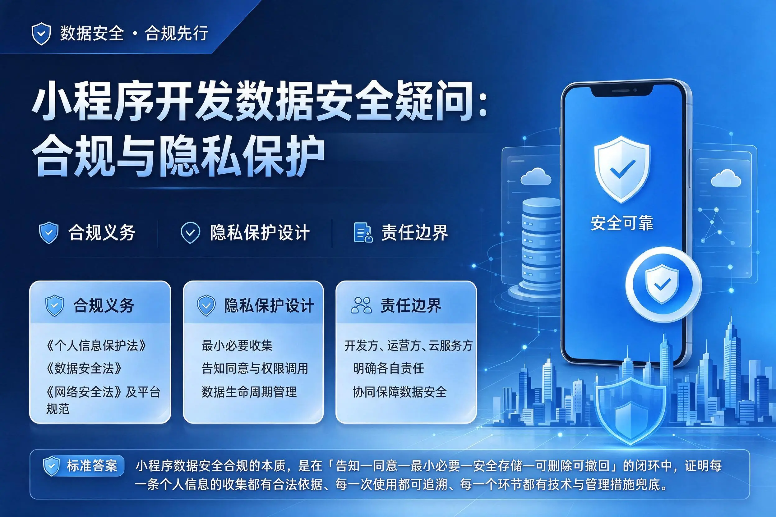沧州小程序开发数据安全疑问：合规与隐私保护
