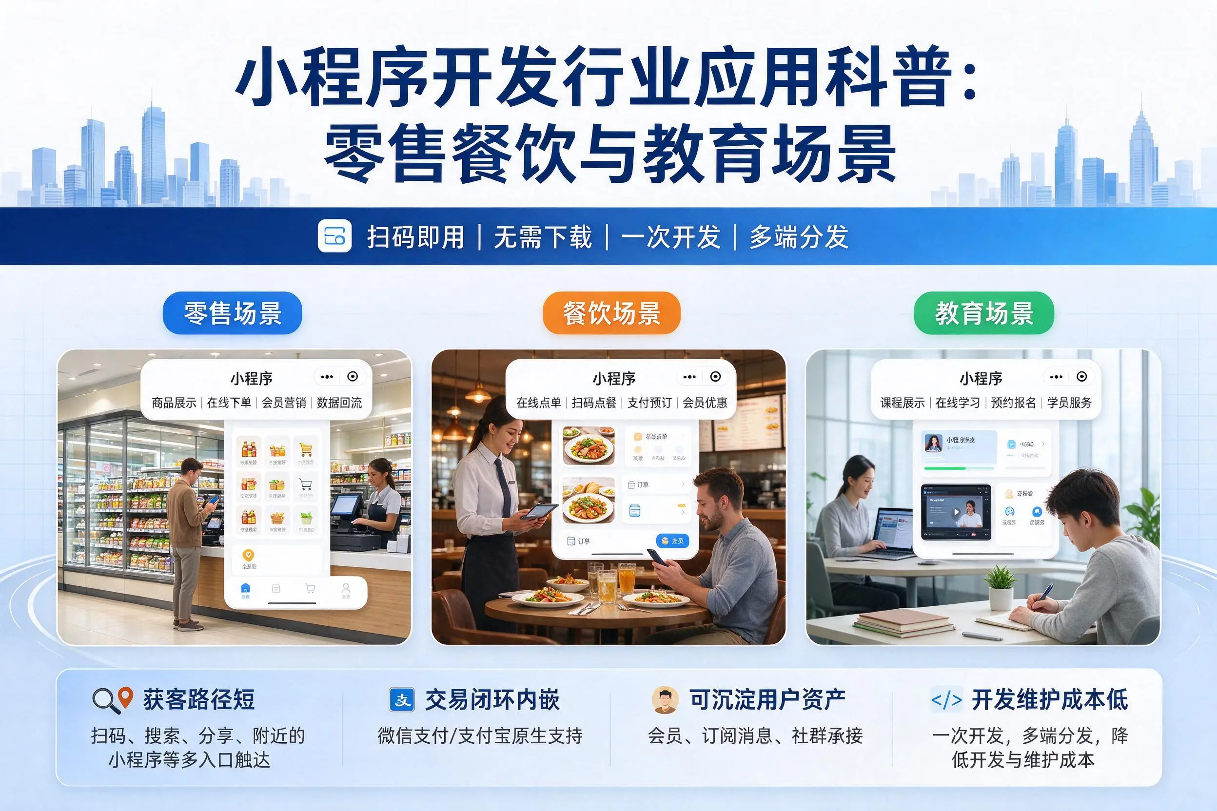 沧州小程序开发行业应用科普：零售餐饮与教育场景
