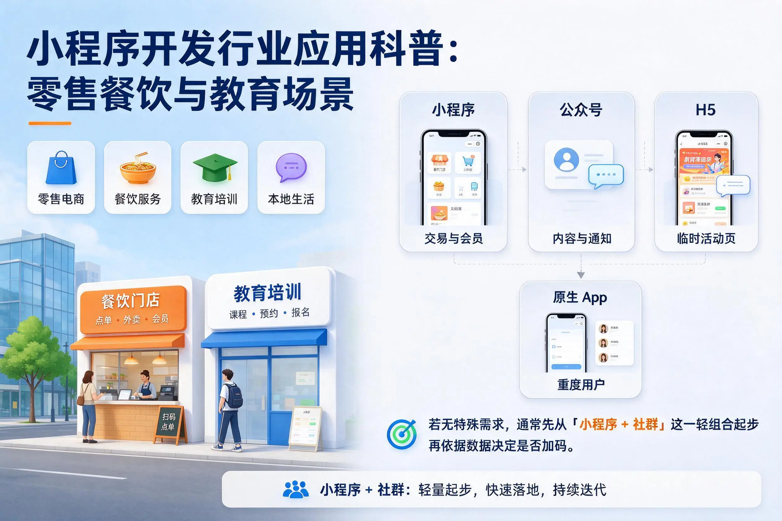 沧州小程序开发行业应用科普：零售餐饮与教育场景