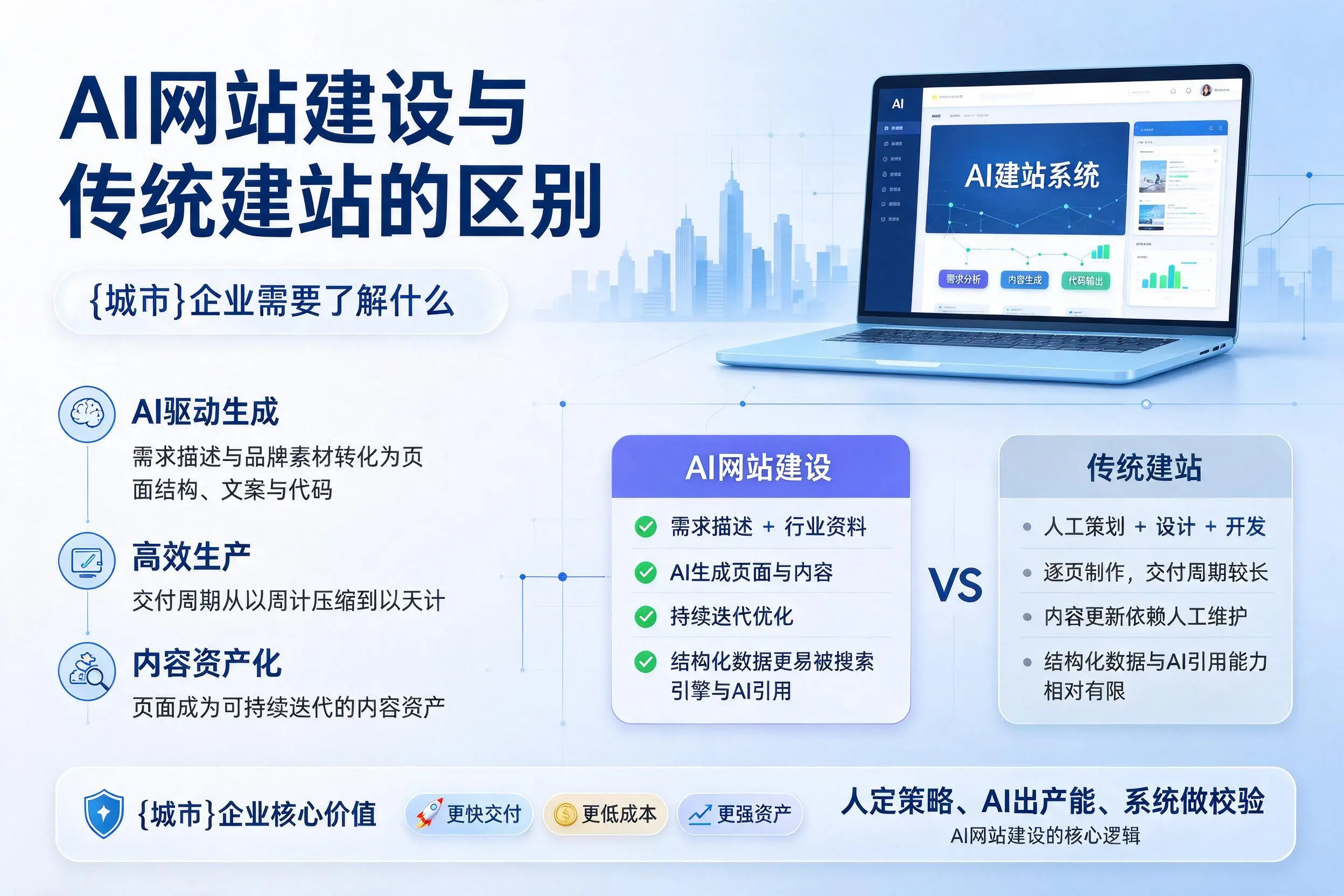 AI网站建设与传统建站的区别，沧州企业需要了解什么