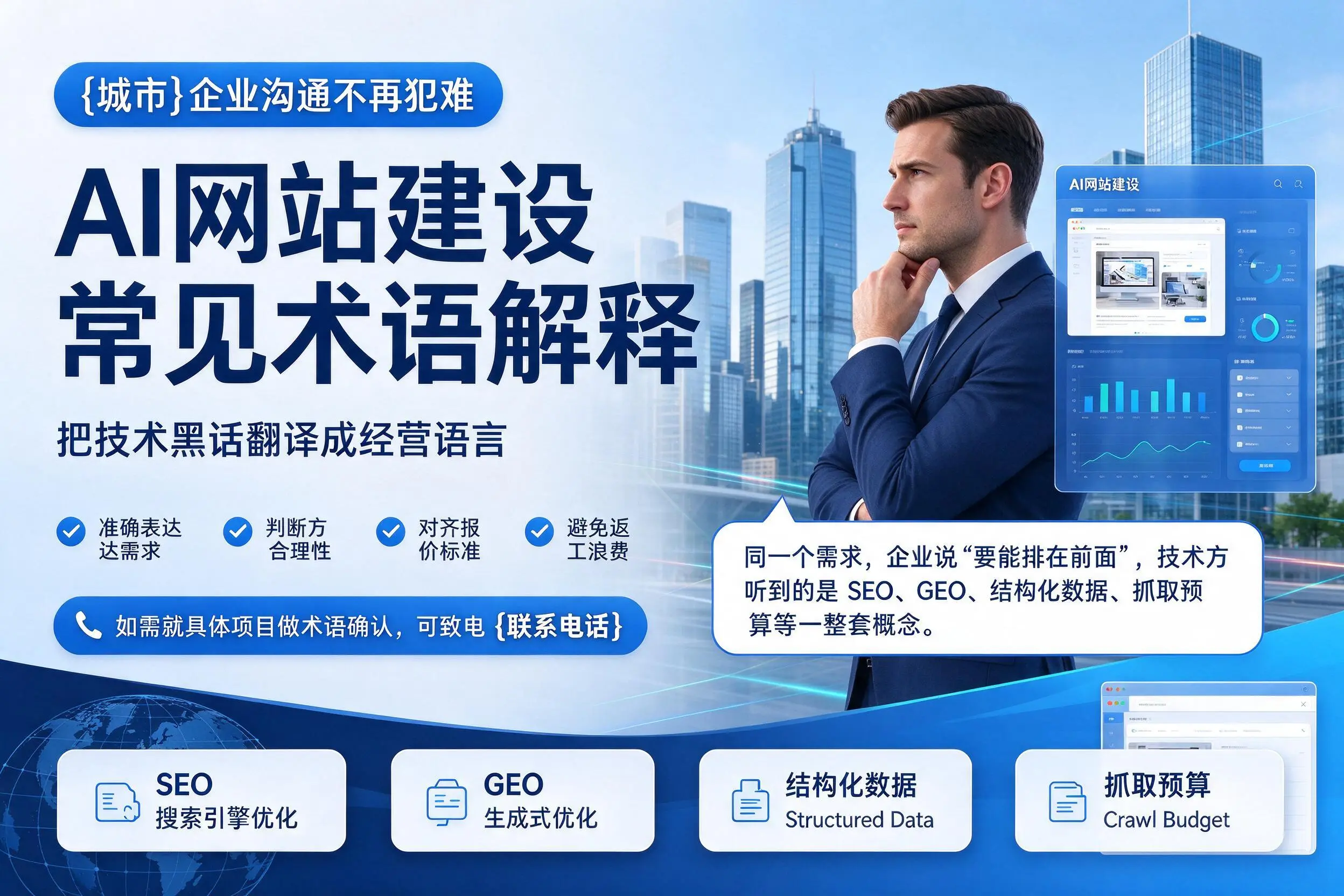 AI网站建设常见术语解释,沧州企业沟通不再犯难