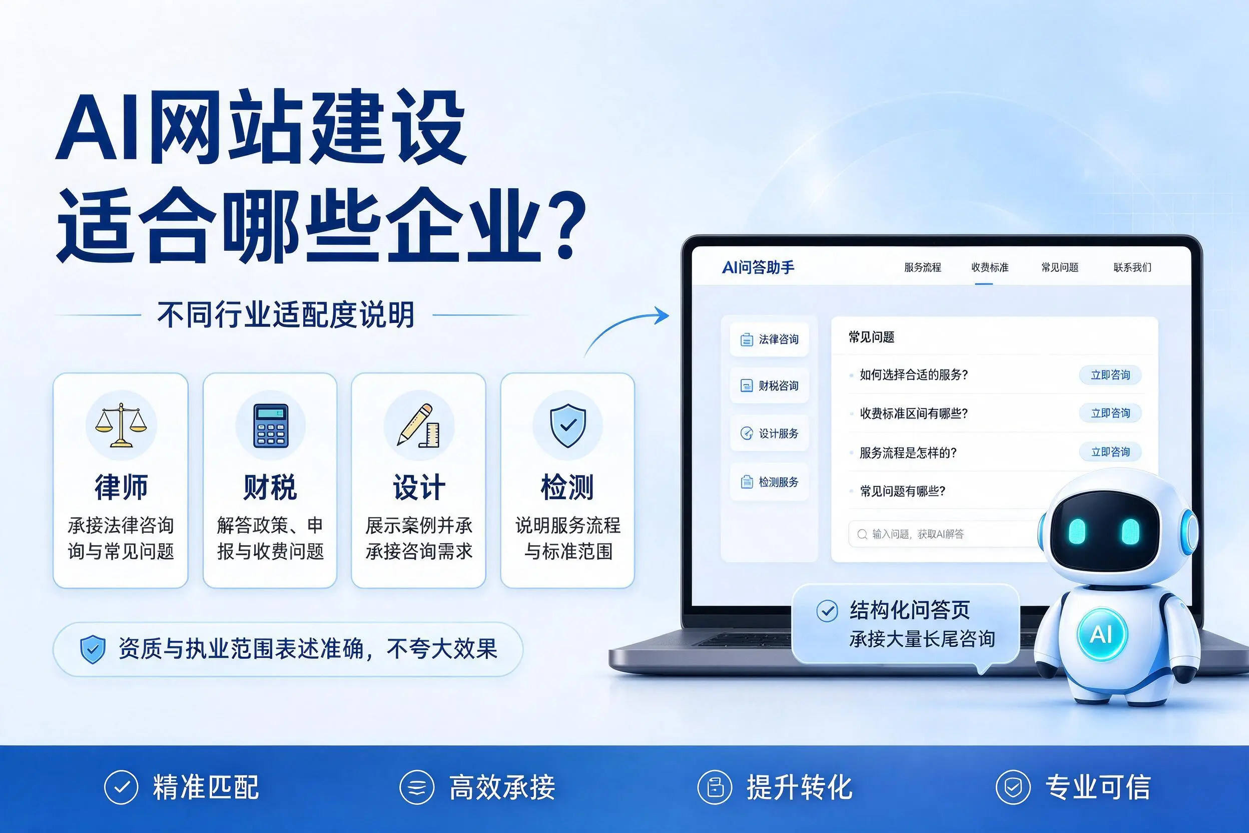 AI网站建设适合哪些企业?沧州不同行业适配度说明