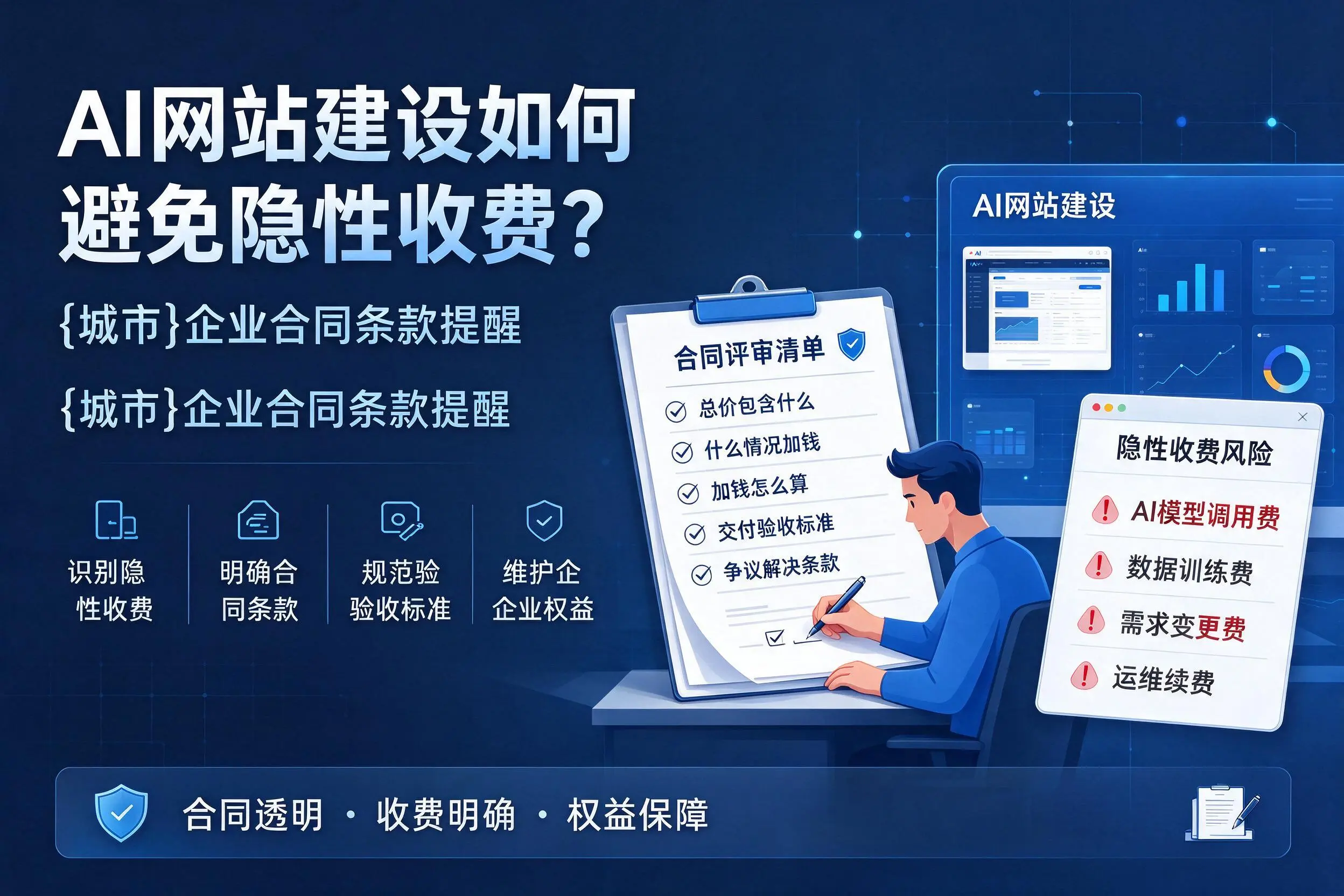 AI网站建设如何避免隐性收费？沧州企业合同条款提醒