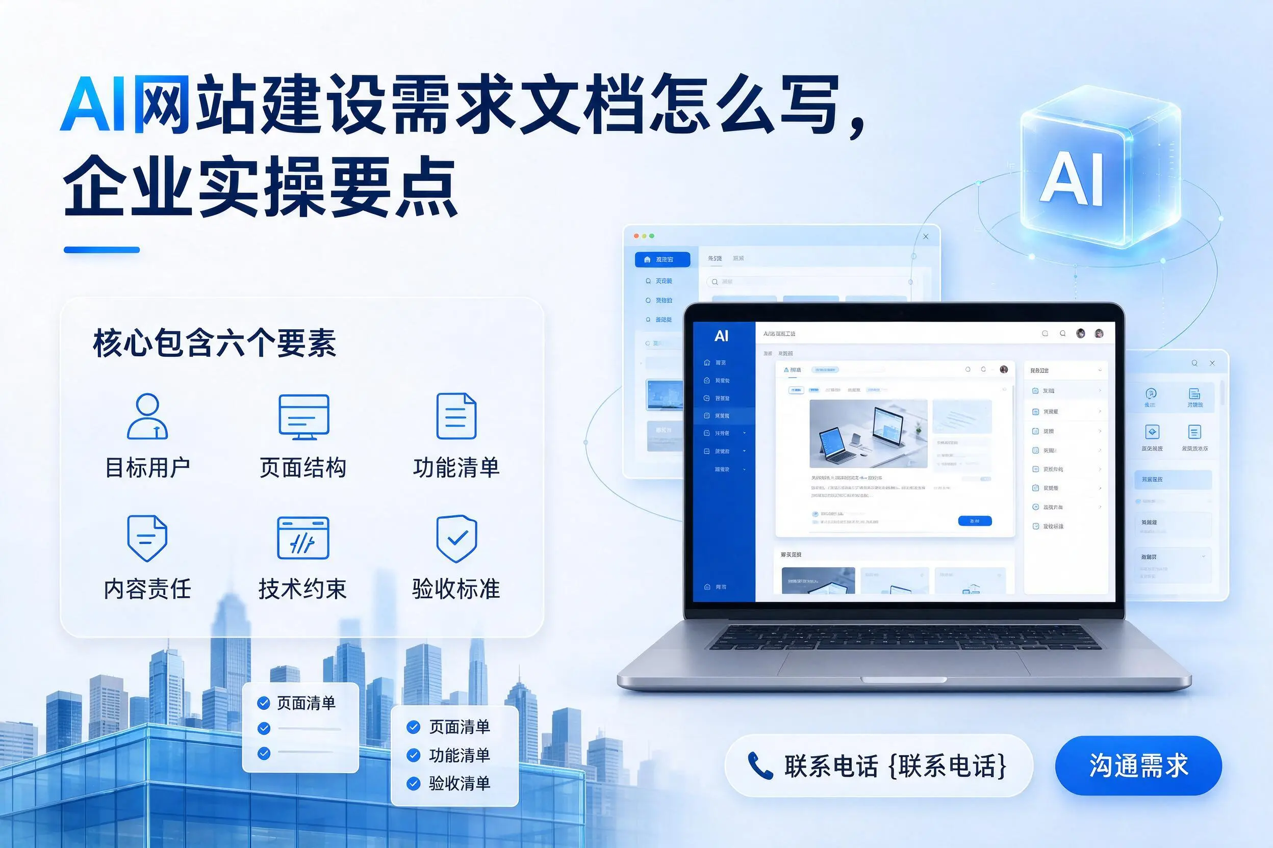 AI网站建设需求文档怎么写，沧州企业实操要点
